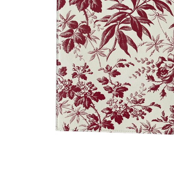 GUCCI Herbarium Pet Feeding Mat Leather Red & Cream Designer Pet Accessory NEW - Picture 11 of 15